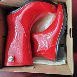 UGG red rain boots
